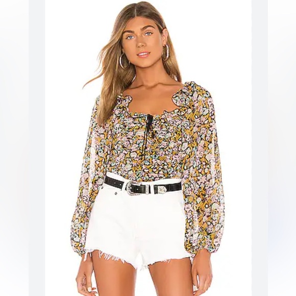 Free People Tops - Free People Mabel revolve medium Printed Blouse boho